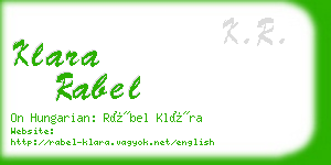 klara rabel business card